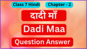 Dadi Maa Class 7 Question Answer