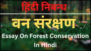 Essay on Forest Conservation in hindi