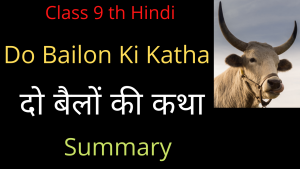 Do Bailon Ki Katha Class 9 Summary