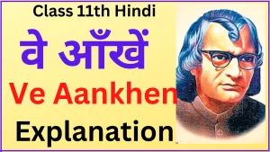 Ve Aankhen Class 11 Explanation Ve Aankhen Class 11 Explanation