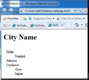 Description List in html