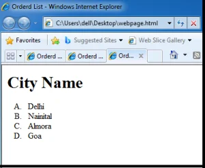 Ordered And Unordered List In HTML In Hindi