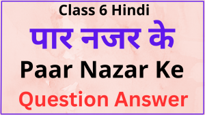 Paar Nazar Ke Class 6 Question Answer